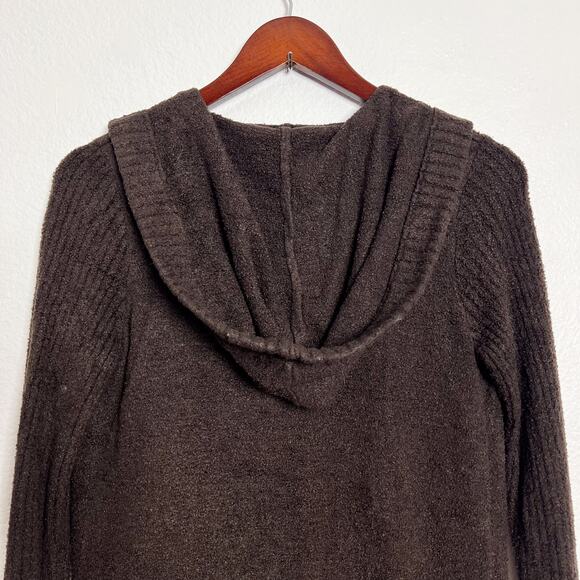 Barefoot Dreams Brown CozyChic Lite Relaxed Hooded Cardi with Pockets Size Small - Picture 8 of 8